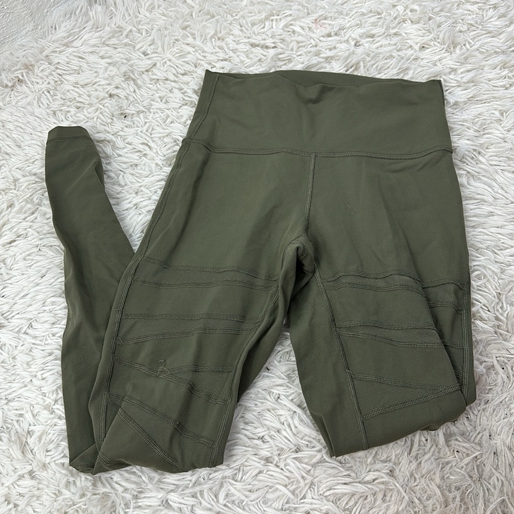 Lululemon Wunder Under Pant (Hi-Rise) *Tech Mesh 28" Sage